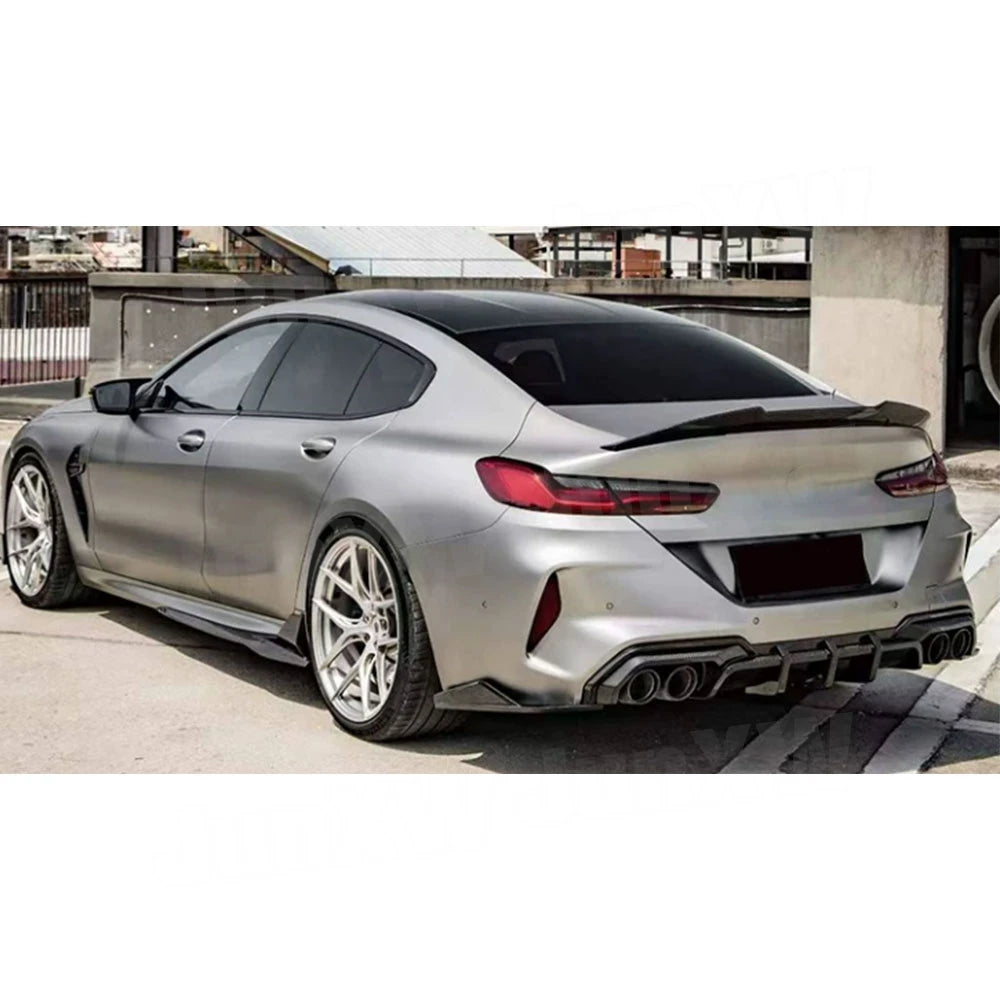 For BMW 8 Series G14 G15 Dry Carbon Fiber Side Skirts Extension