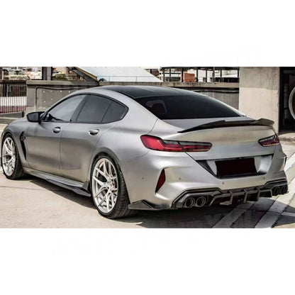 For BMW 8 Series G14 G15 Dry Carbon Fiber Side Skirts Extension