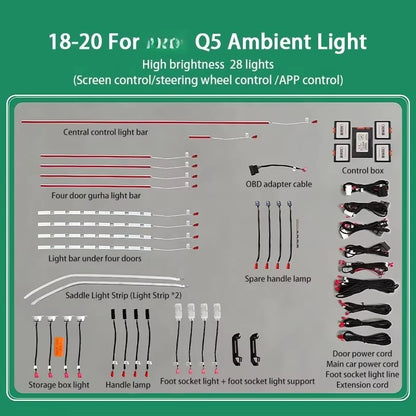 For Q5 2018-2023 Customized Lighting System Multi Color 12V
