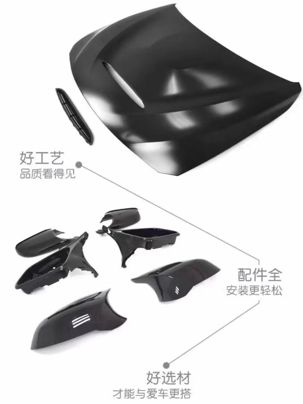 For BMW 3 Series F30 F35 Front Rear Bumper Side Skirt Engine