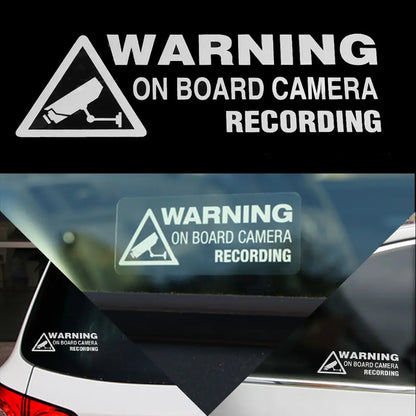 Decor Window Warning On Board Camera Recording Sticker Vinyl