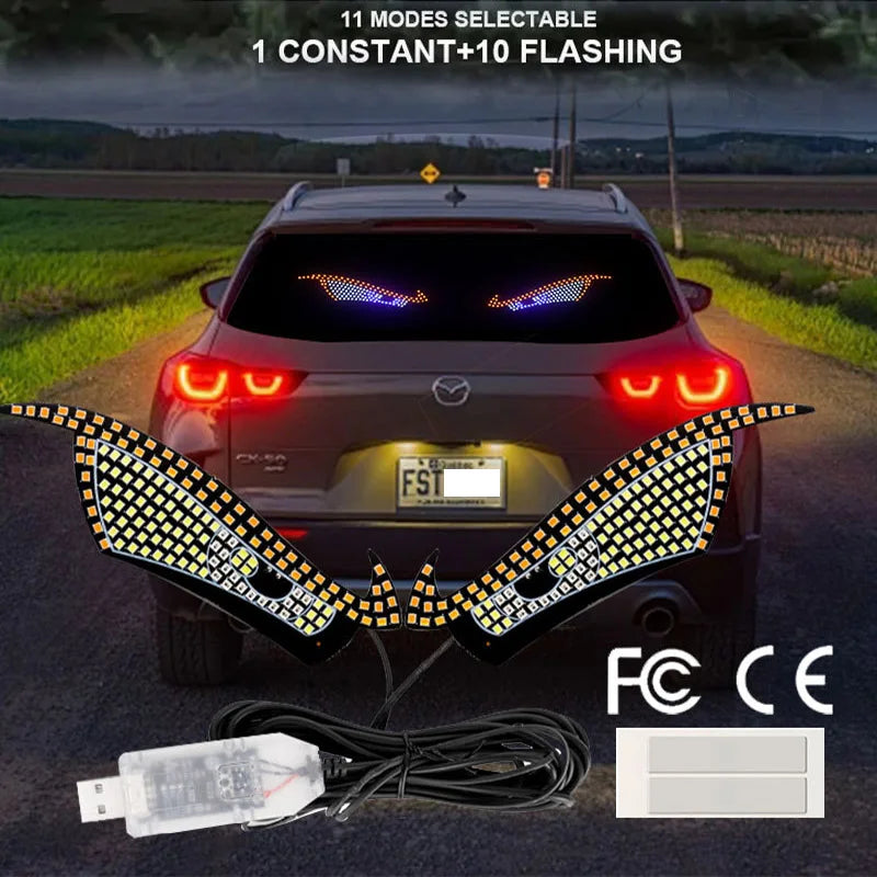 Devil Eyes Warning Dynamic Demon Eye Windshield Display