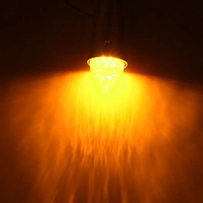 For Pickup 1PC 12V 24V 18LED Yellow Cover Electroplated Shell