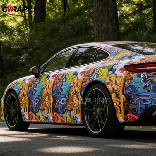 Graffiti Film Stickers Wrap Vinyl Motorcycle Outdoor Body