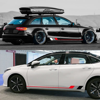 For Audi A4 B8 8K B9 Side Door Stickers Vinyl Decal Trims