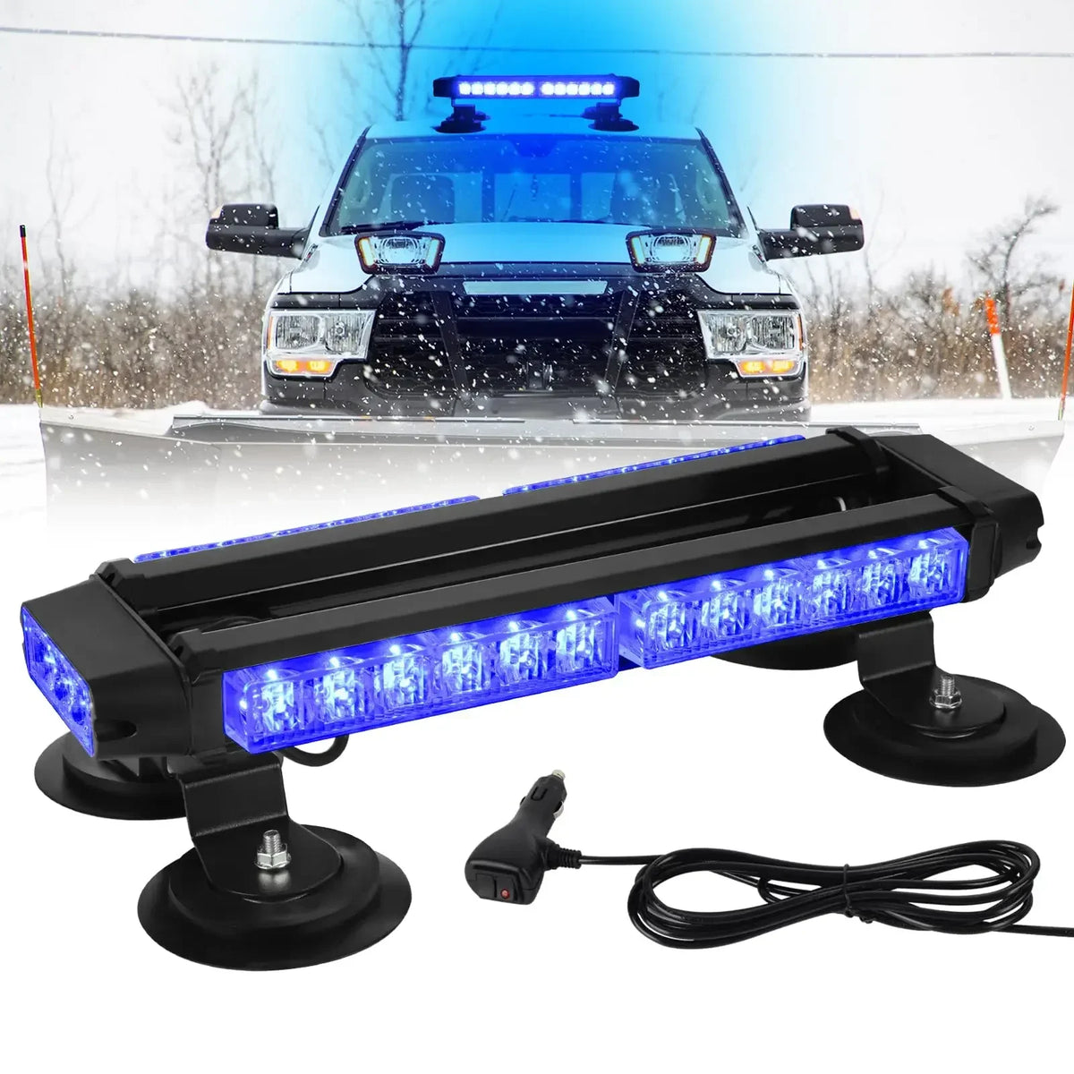 30LED Emergency Strobe Roof Signal Warning Trucks Flashing Four