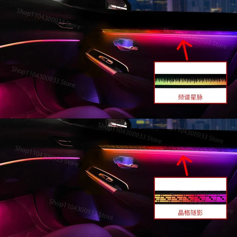 For Audi SQ7 LED Interior Ambient Strip RGB Fiber Optic