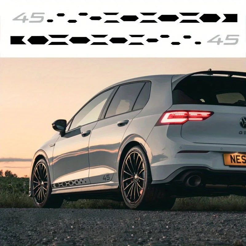 For Volkswagen VW Golf 8 MK8 Door Side Skirt Sticker Gti R Vinyl