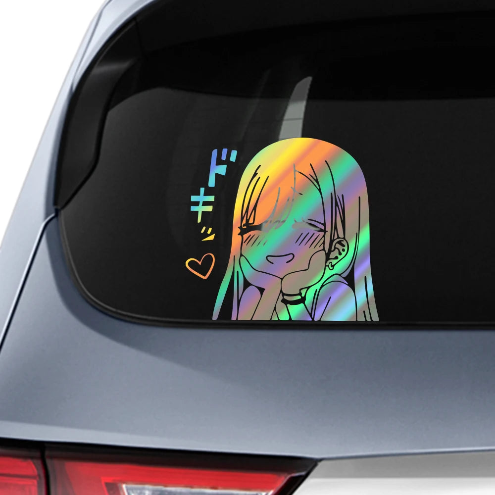 Window Sticker Sweet Girls Cartoon Graphics Rear Windshield