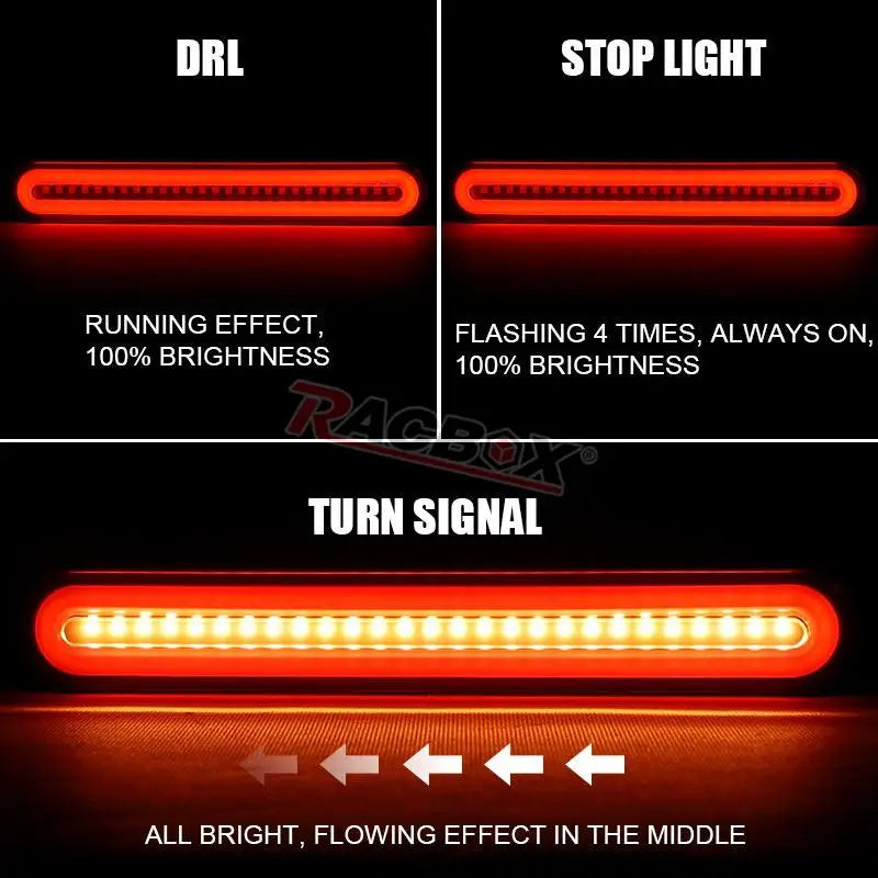 In Brake Tail Turn Stop Sequential Flowing Signal Drl