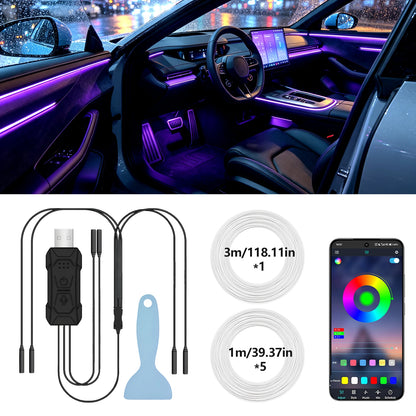 Flexible Neon Interior Ambient RGB Multicolor Sound Active APP