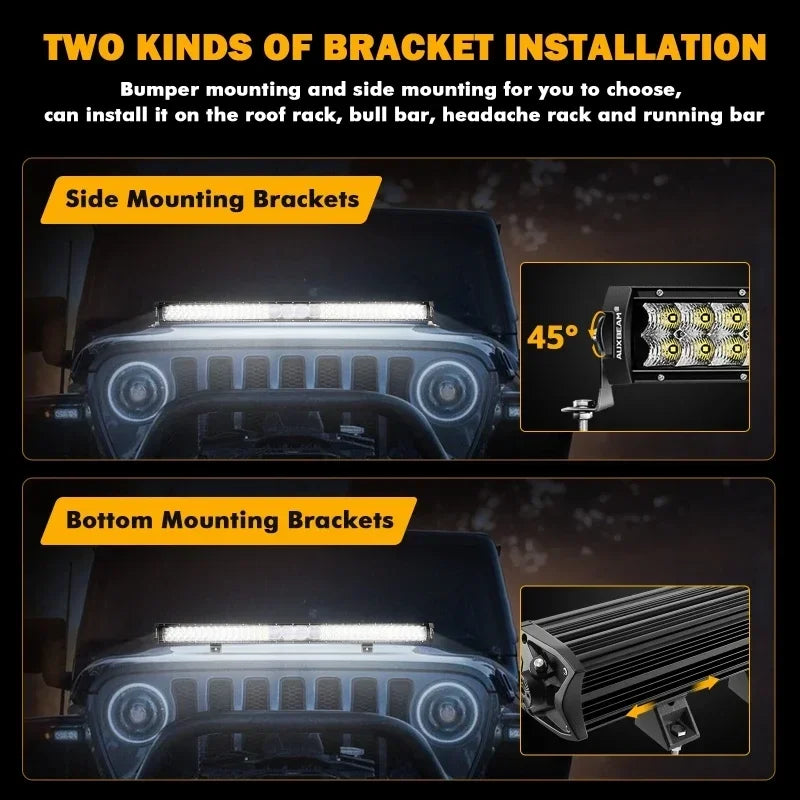 Auxbeam 12 Inch 5D Pro Series Spot Work Bar