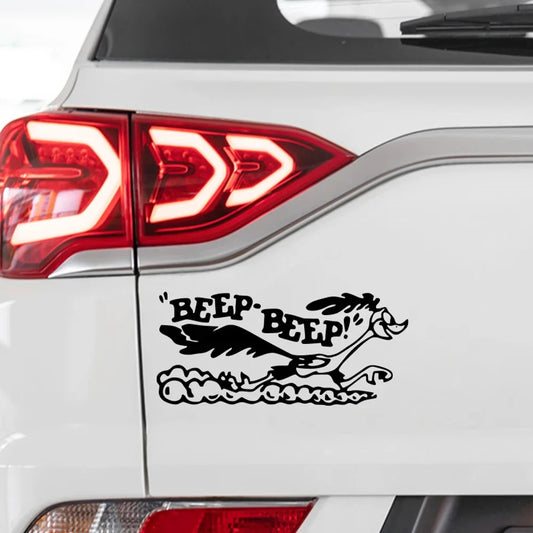 Side Door Sticker Road Runner Cartoon Truck Window Windshield