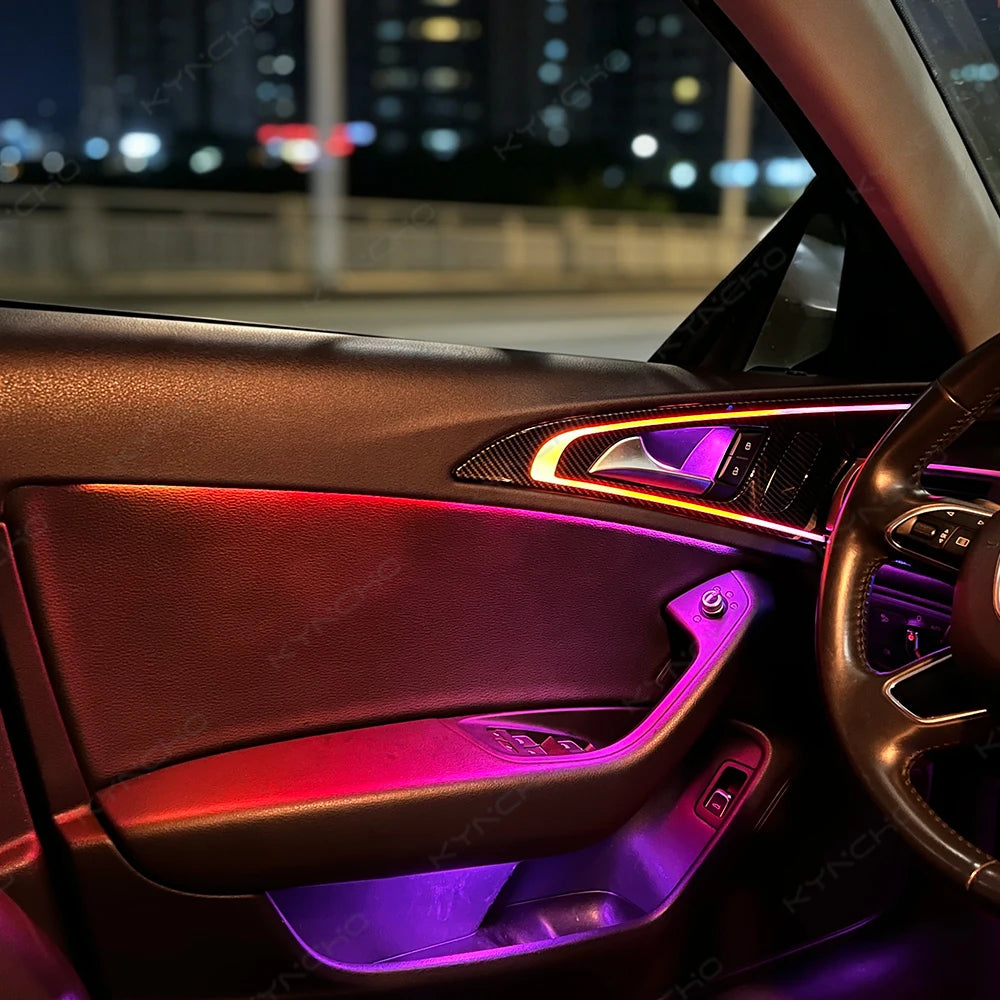 For Audi A6 C7 Dream-Color RGB Colors Ambient Kit Bluetooth APP