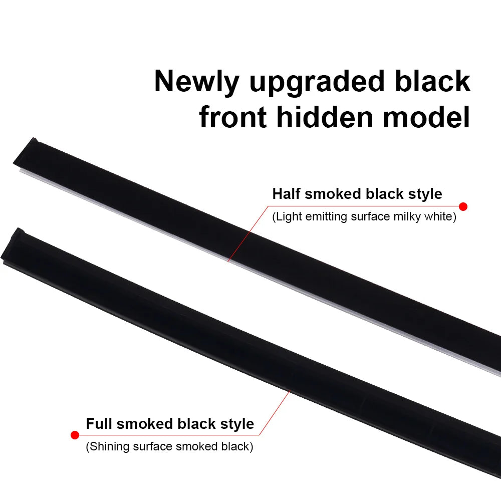 In Newest Hidden Ambient Smoke Matt Black Acrylic Strip