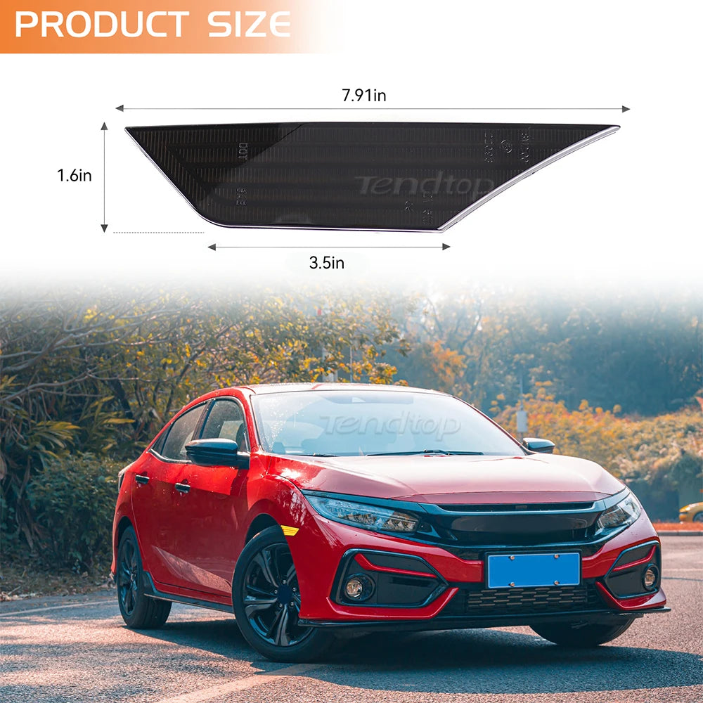 For 2016 - 2021 Honda Civic Side Marker Sequential Turn Signal