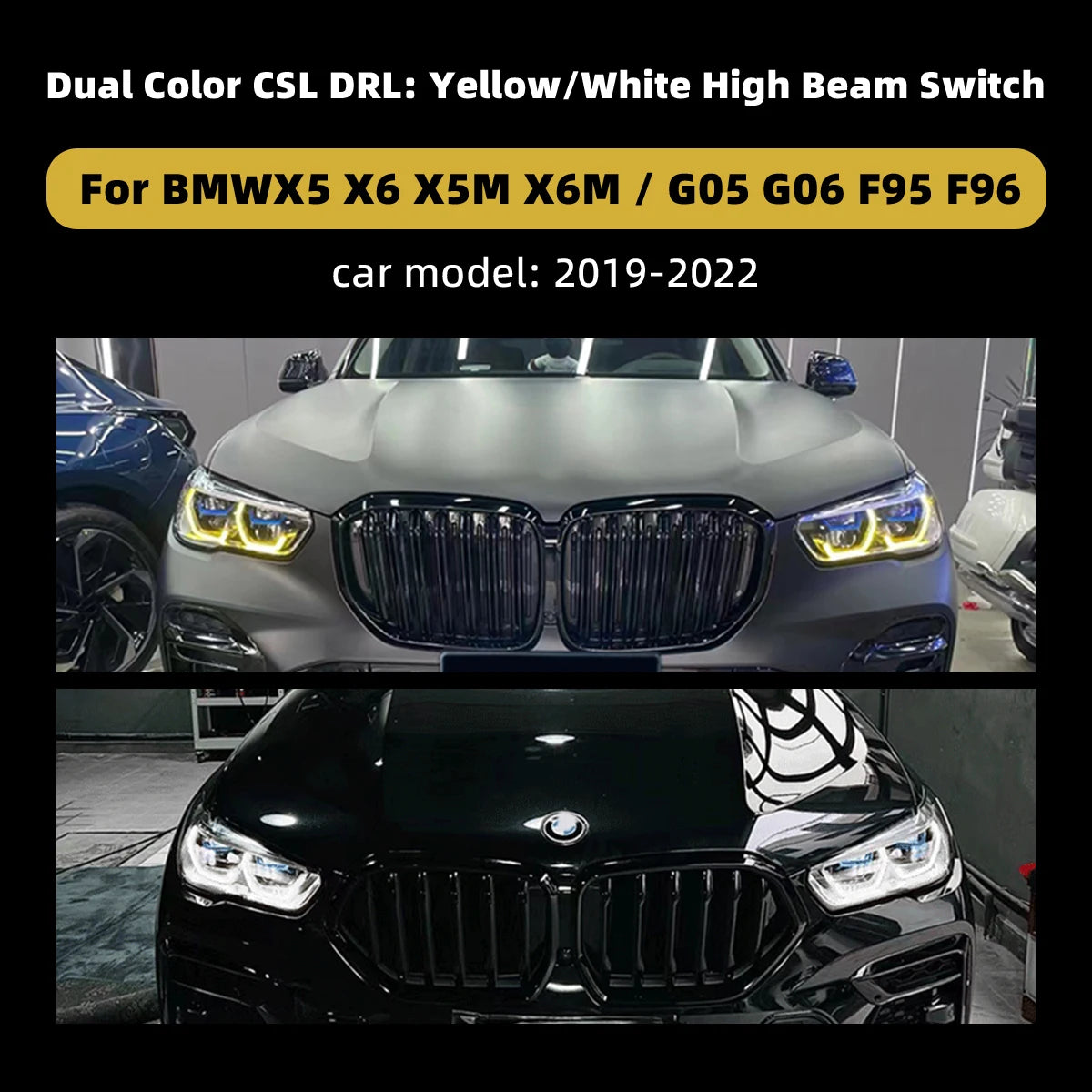 For BMW X5 X6 X5M X6M G05 G06 F95 F96 2019-2022 Dual Color Drl