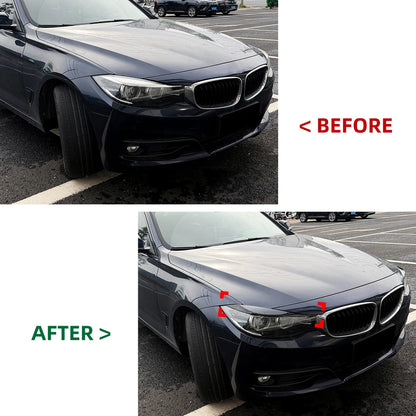 For BMW 3 Series Gt F34 2013-2020 Front Headlight Eyebrow