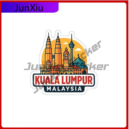 Kuala Lumpur Malaysia City Sticker Vinyl Decal Laptop Trolley