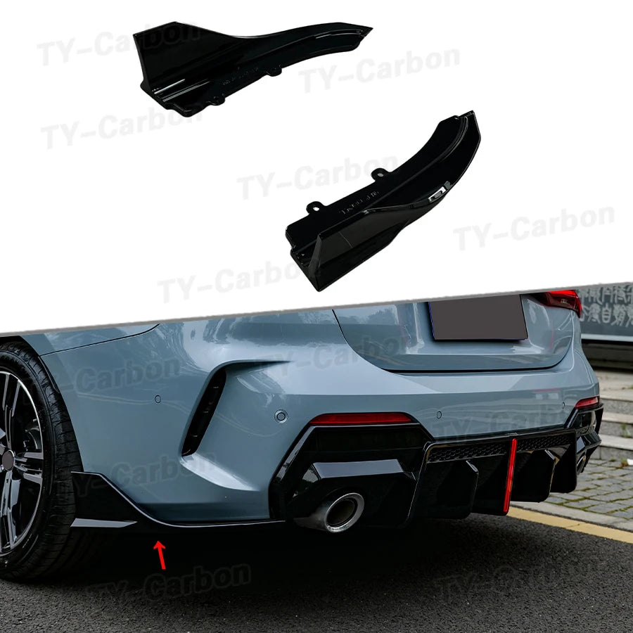 For BMW 4 Series G22 G23 Vten Gloss Black Rear Bumpers Side