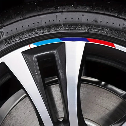 For Wheel Rim Hub Auto Body 4PC Sport Curved Color Strip Vinyl