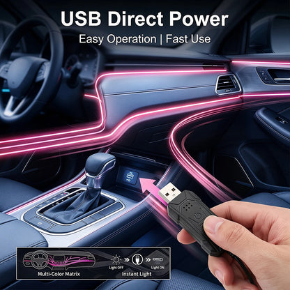 Interior Ambient Strip RGB Fiber Optic Atmosphere ultra-thin