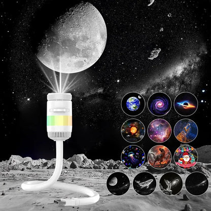 2IN1 USB Ambient MINI Galaxy Star Projection Atmosphere Multiple