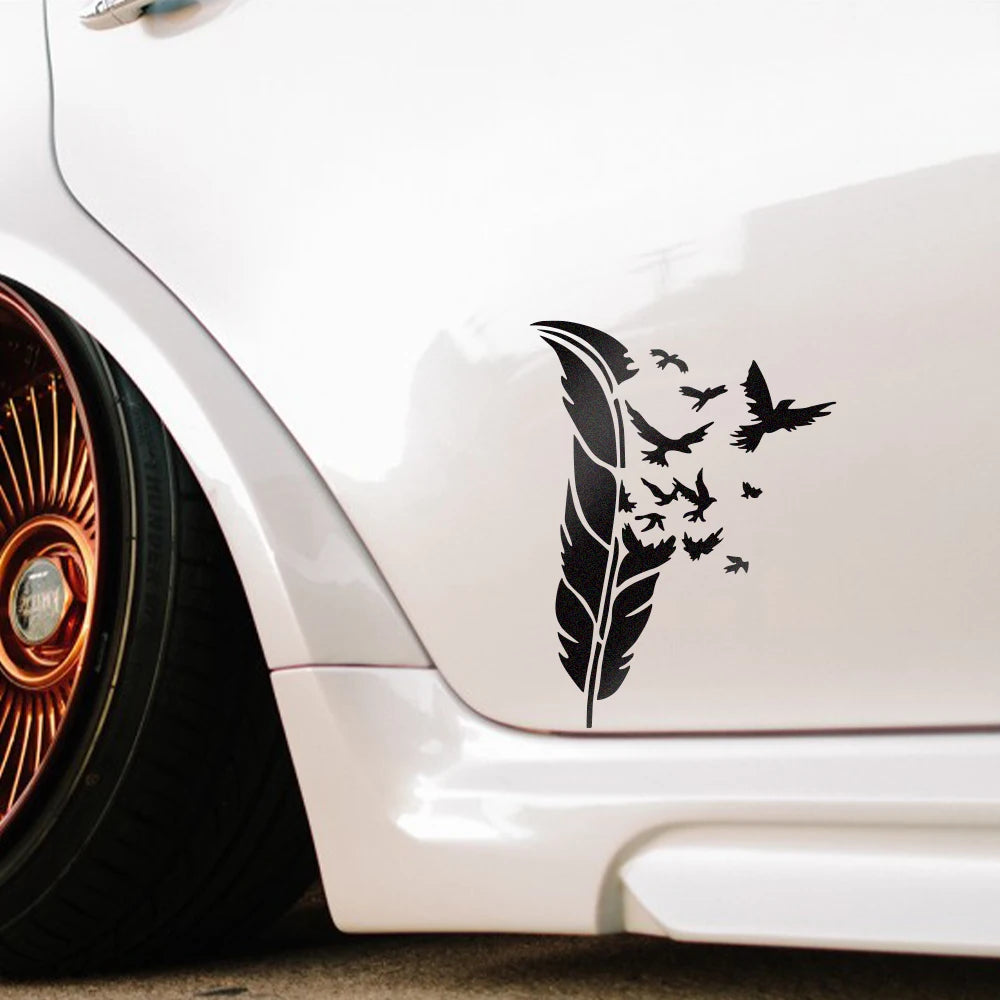 Creative Feather Eagle Sticker Reflective Vinyl Decor Decals