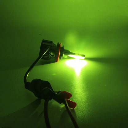 2X 3570 60W H4 Lemon Green Fog Bulb H8
