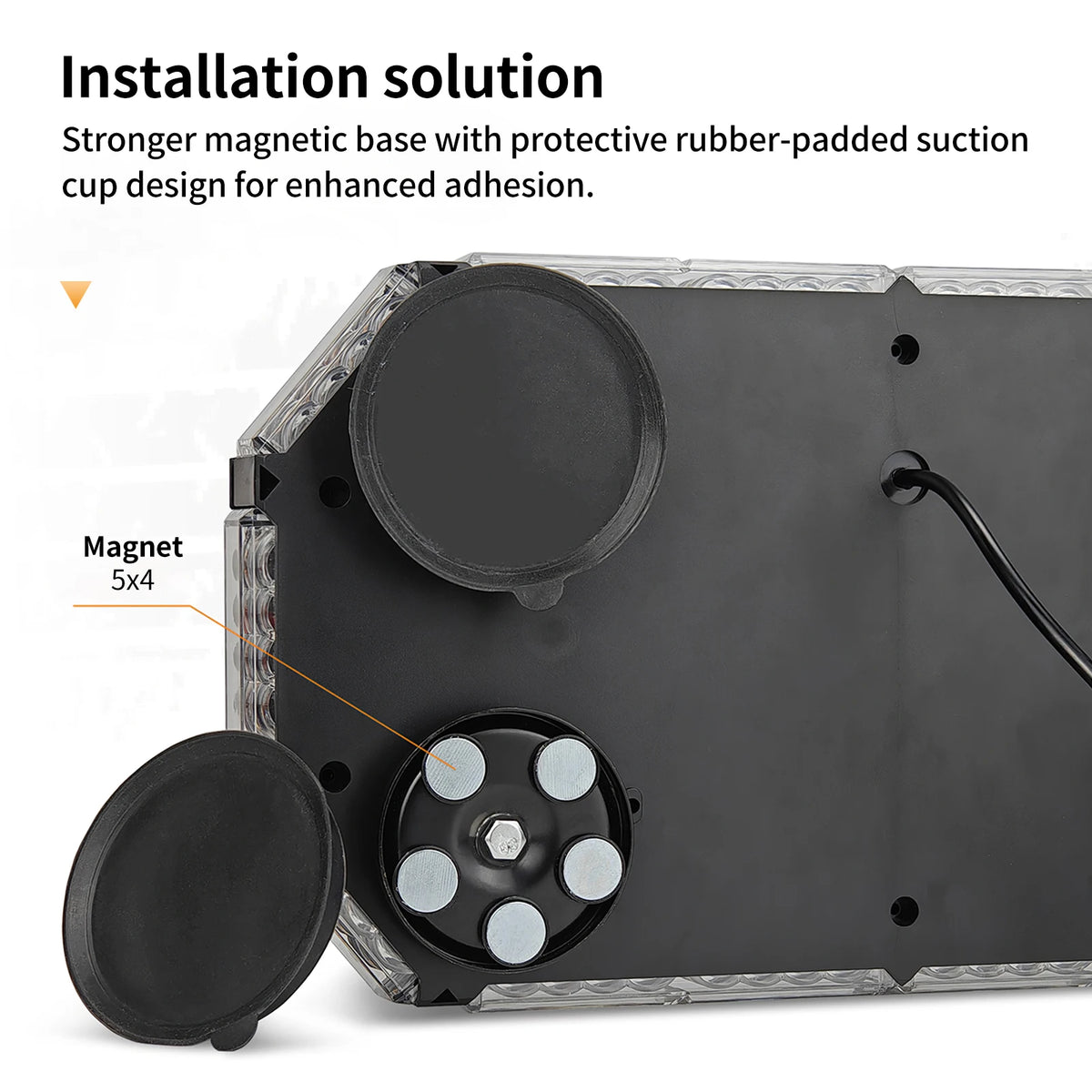Universal Car Diamond Black Housing 56 LED Roof Strobe Warning Light Ceiling Mount Auto Parts With Remote Control
