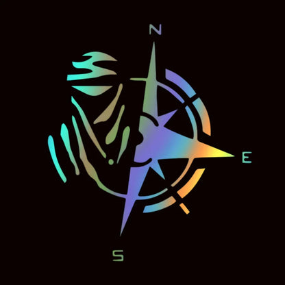 Sticker Creative Design Personality Fashion Compass