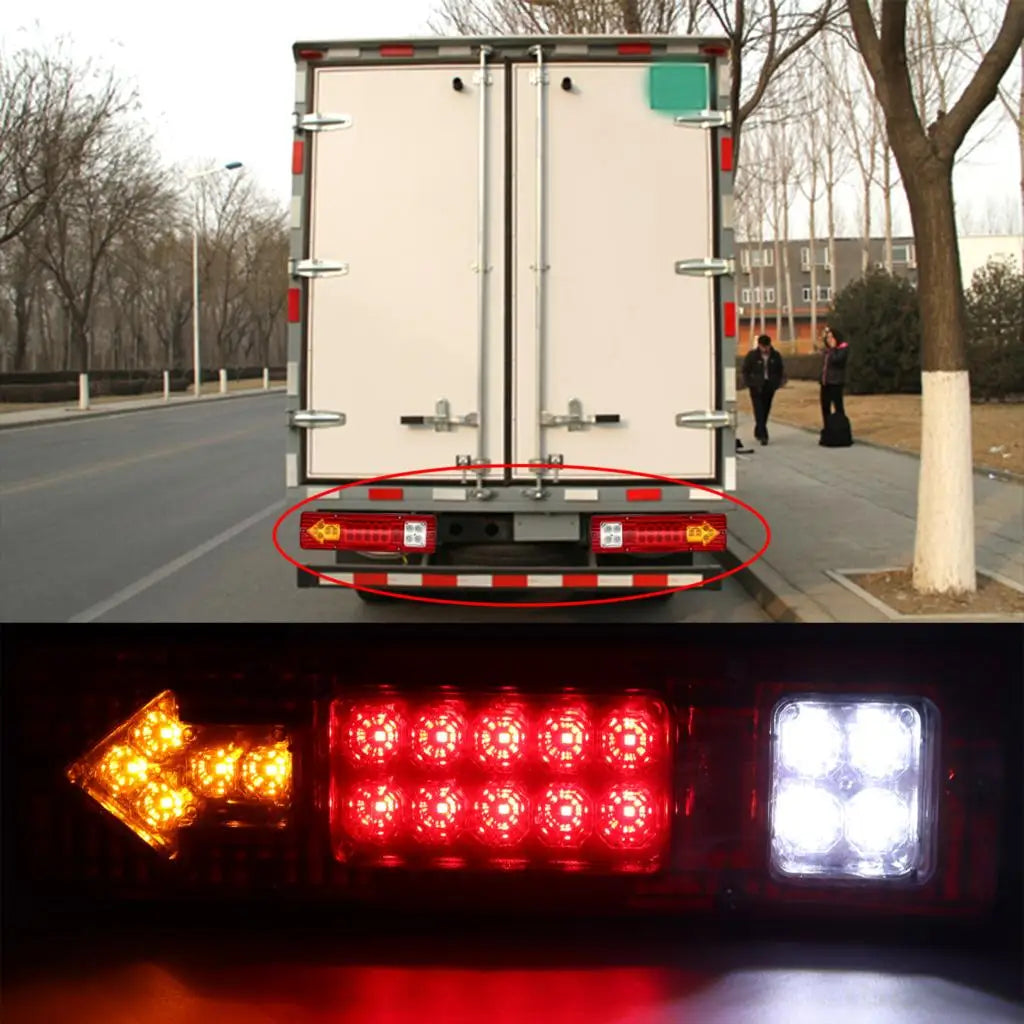 Waterproof Trailer Tail Bar Stop Reserve Running Rear Arrow