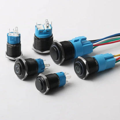 12 22MM Push Button Switch Raised Head Fixed Latching