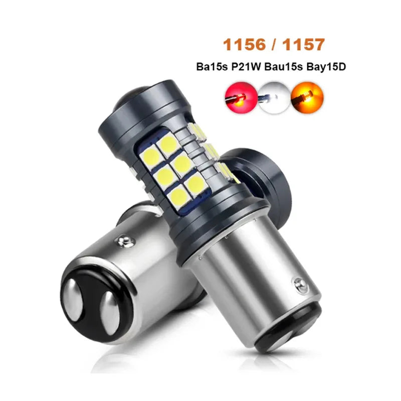 2PCS Signal lamp1157bay15d T15 Bulb Super Bright 3030 27SMD