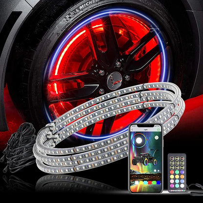 For Jeep Wrangler RGB Smd Color Wheel Rim APP Control Waterproof