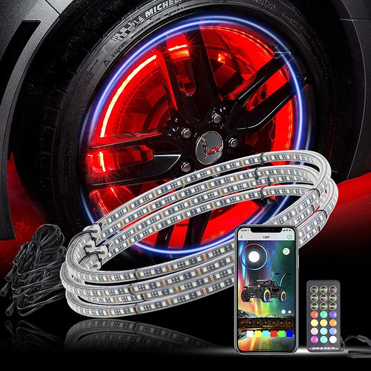 For Jeep Wrangler RGB Smd Color Wheel Rim APP Control Waterproof
