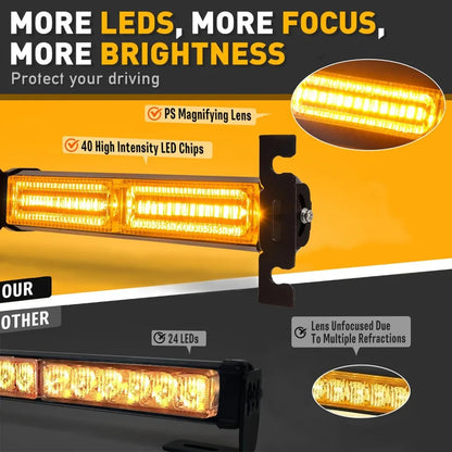 For Construction Tow 2PCS Nilight Strobe bar.front Rear