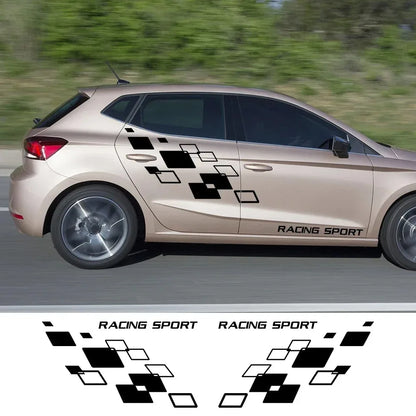 For Audi BMW Ford Dacia Door Side Stickers Graphics Racing Sport