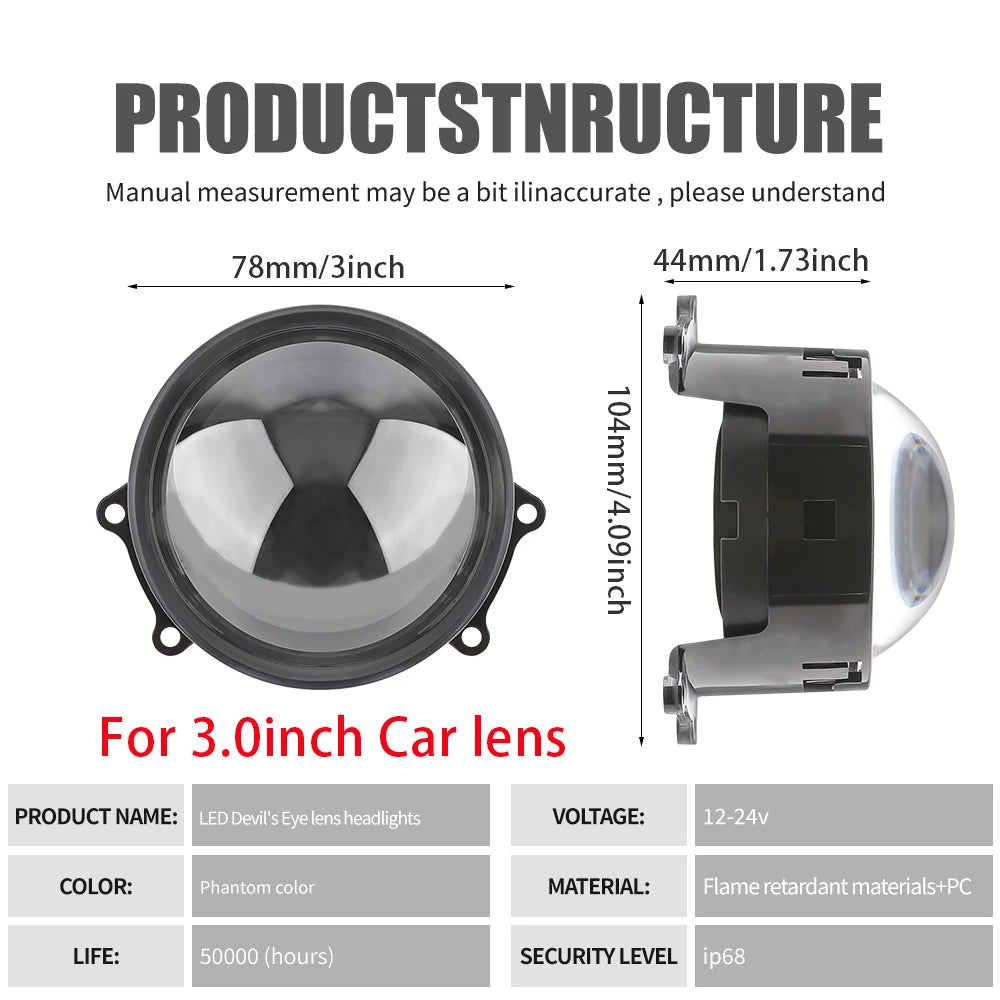 3D Lens Dynamic Evil Eyes Remote Control 3inch Demon