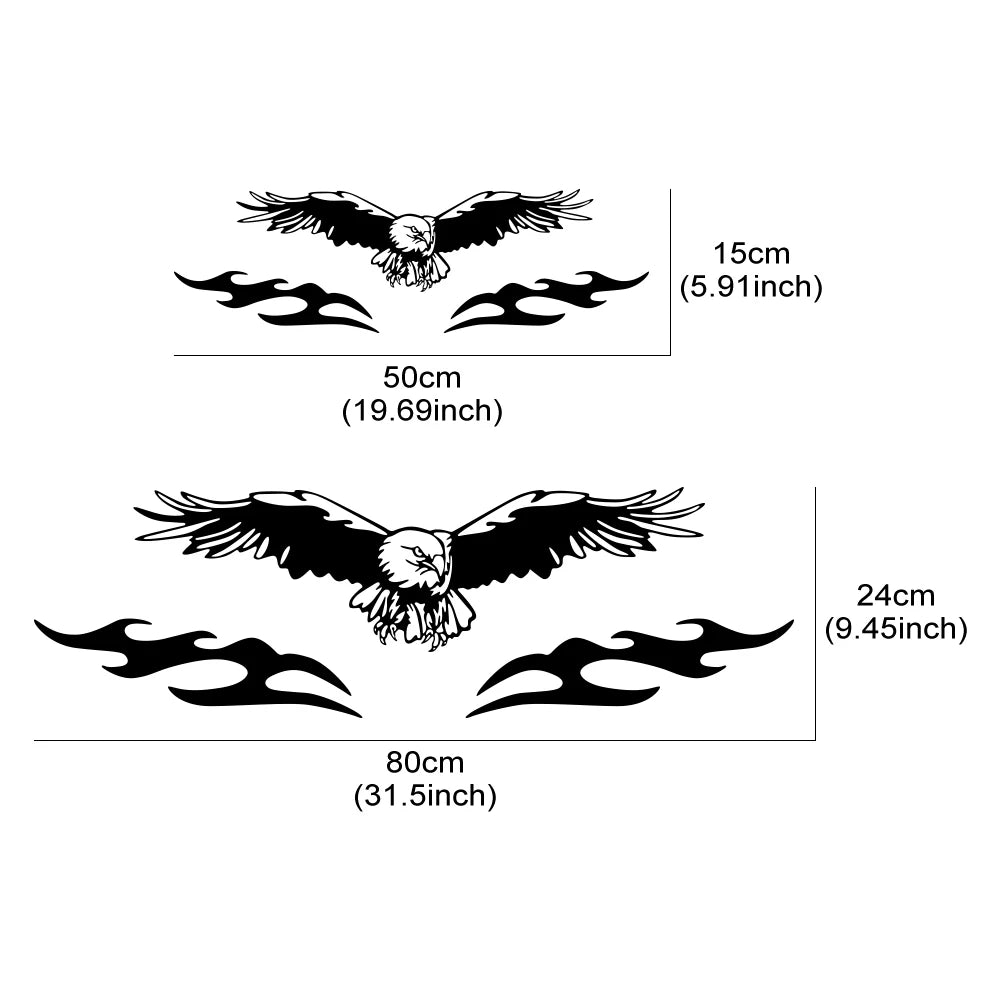 Eagle Graphics Hood Body Vinyl Decals Bonnet Sticker Side