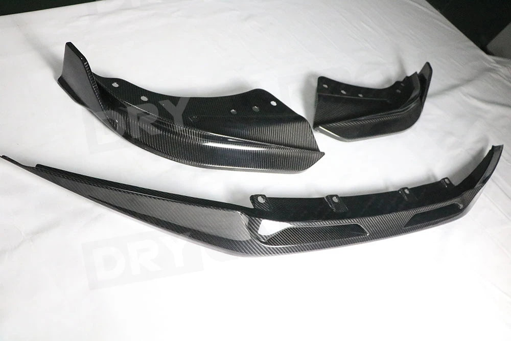 For BMW G22 G23 Coupe 2021+ Dry Carbon Fiber Front Bumper Lip