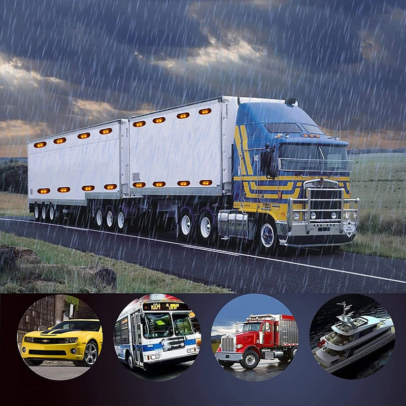 5PCS Side Signal Trucks Trailer 12V 24V Night Safe
