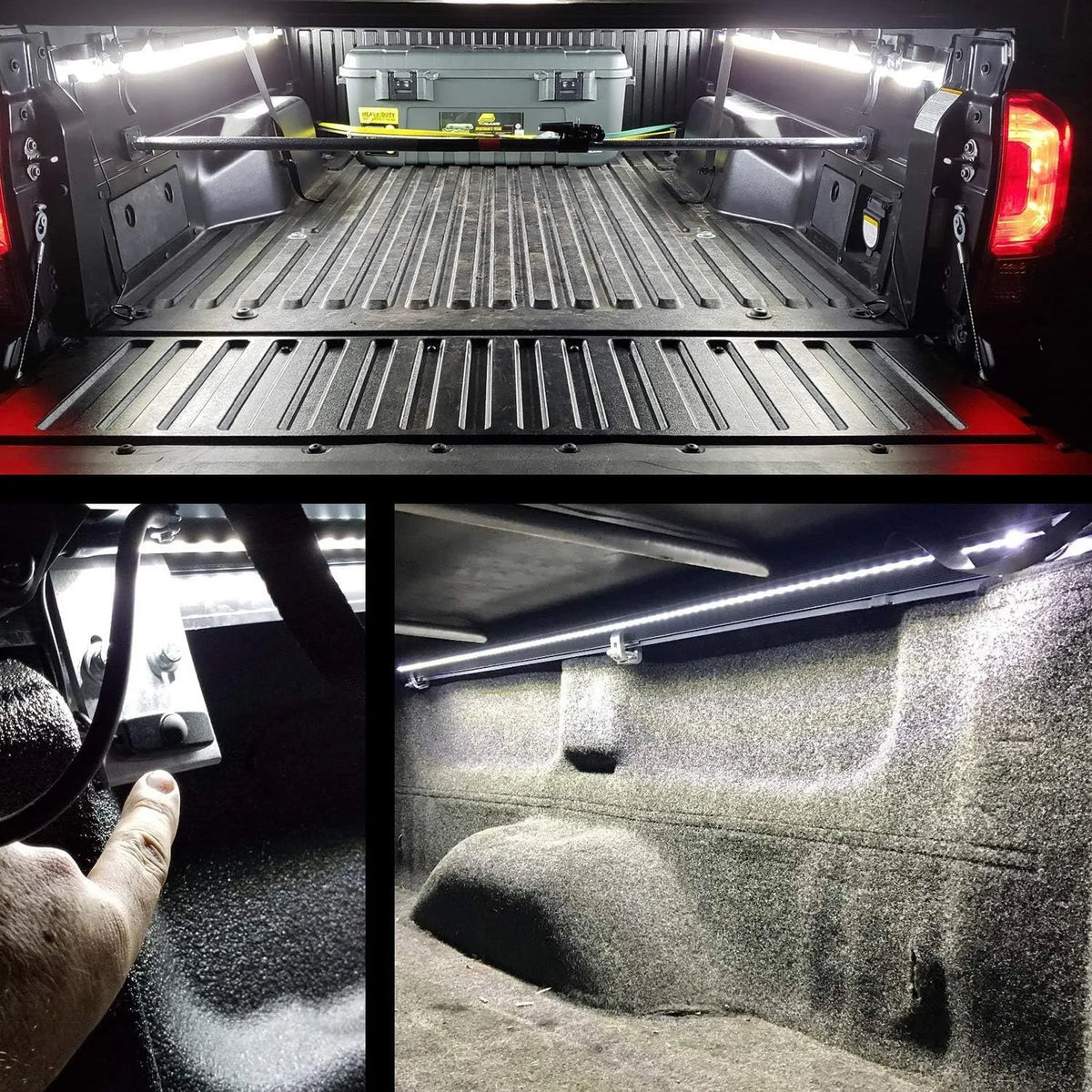 For Pickup Nilight 2PCS Inch 180 Truck Bed Kit Waterproof Cargo