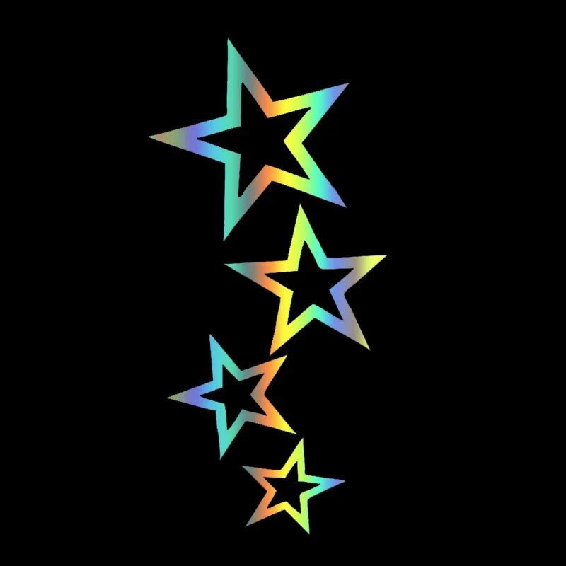 12x24cm Stars Sticker Vinyl Decal Waterproof Stickers On Truck