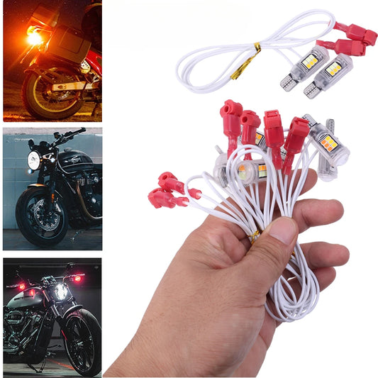 T15 Motorcycle high-brightness two-color Turn Ice Blue Brake T10