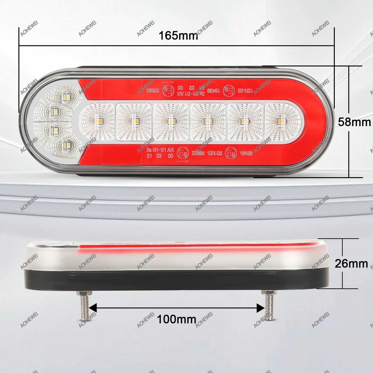 For Camper Aohewei Trailer Tail 12 24V Waterproof Stop Side