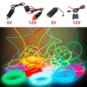 Flexible Neon El Luminescent Cables Waterproof Party Atmosphere