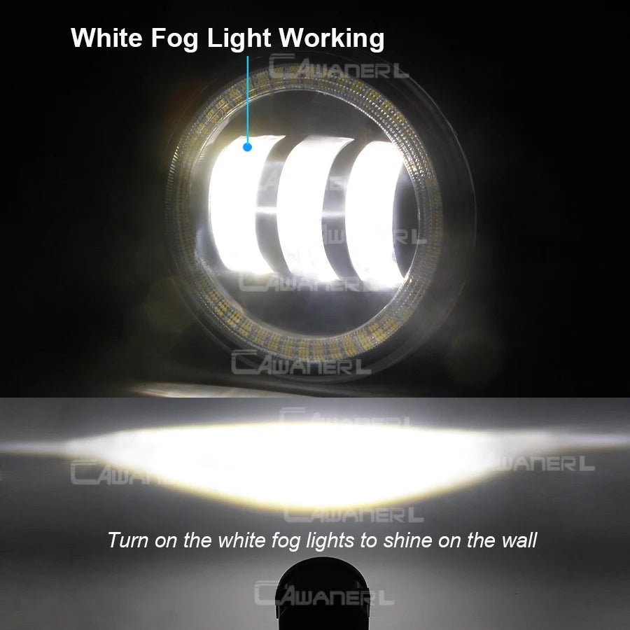 For Mitsubishi Outlander 2006-2019 X 30W H11 Angel Eye Fog