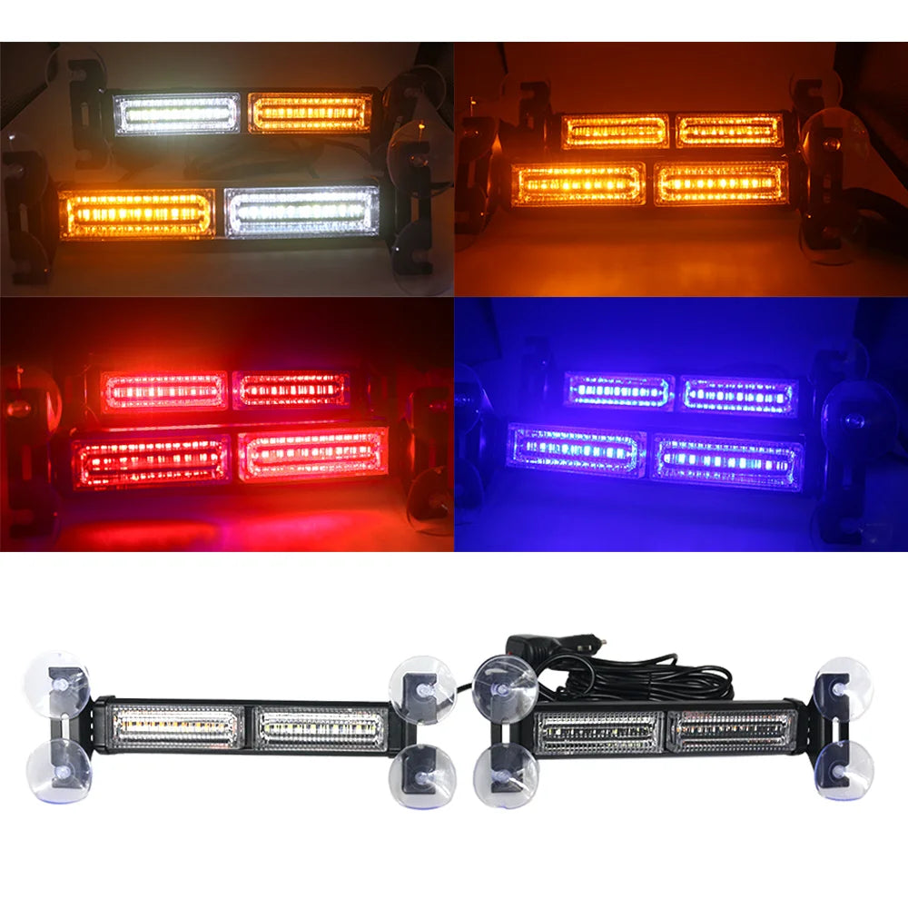 For Emergency Flash Warning Lamp Windshield 2-in-1 12V 24V