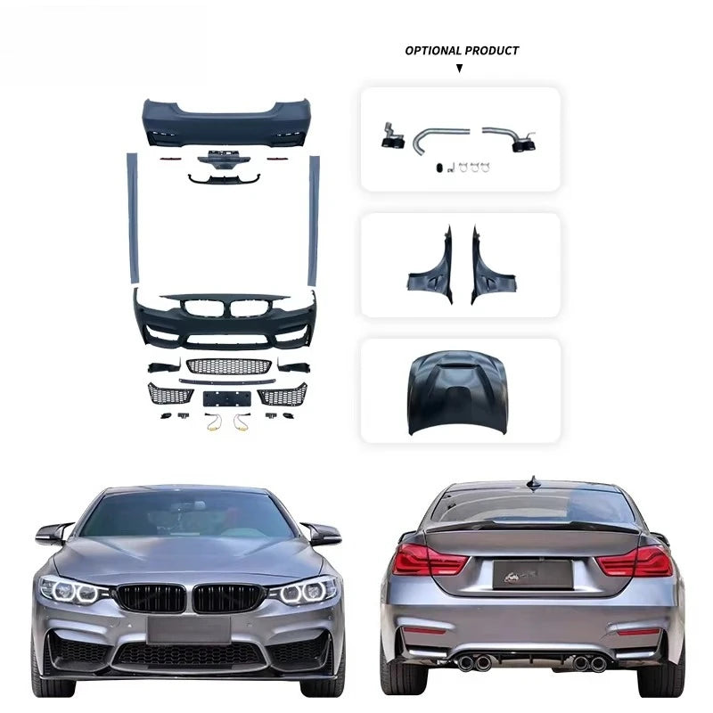 For 2014-2019 4 Series F32 F33 F36 Upgrade M4 Bodykit Front Rear